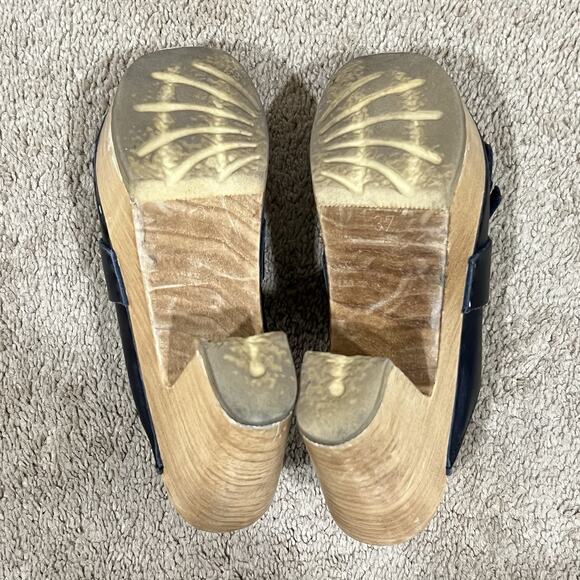 No. 6 by Sven Women’s Black Fringe Wooden Leather Clogs Size 37 Boho Hippie - Picture 12 of 12